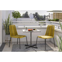 GARTENSTUHL - Senfgelb/Schwarz, LIFESTYLE, Kunststoff/Metall (56/62/85,5cm) - Ambia Garden