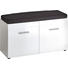 GARDEROBENBANK Weiß - Silberfarben/Schwarz, Design, Kunststoff (96/52/40cm) - Carryhome