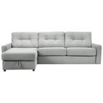 ECKSOFA Grau Webstoff Rückenkissen, Bettkasten, Schlaffunktion, Rücken echt, Matratze  - Schwarz/Grau, KONVENTIONELL, Kunststoff/Textil (160/270cm) - Carryhome