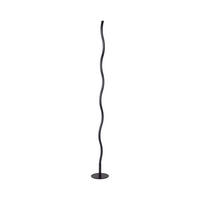 STEHLEUCHTE Wave 14/14/120 cm Modern  - Schwarz, Design, Kunststoff/Metall (14/14/120cm) - Just Light