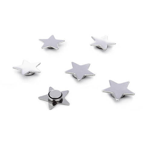 MAGNETSET  - Silberfarben, Basics, Metall (1,5/0,5cm)