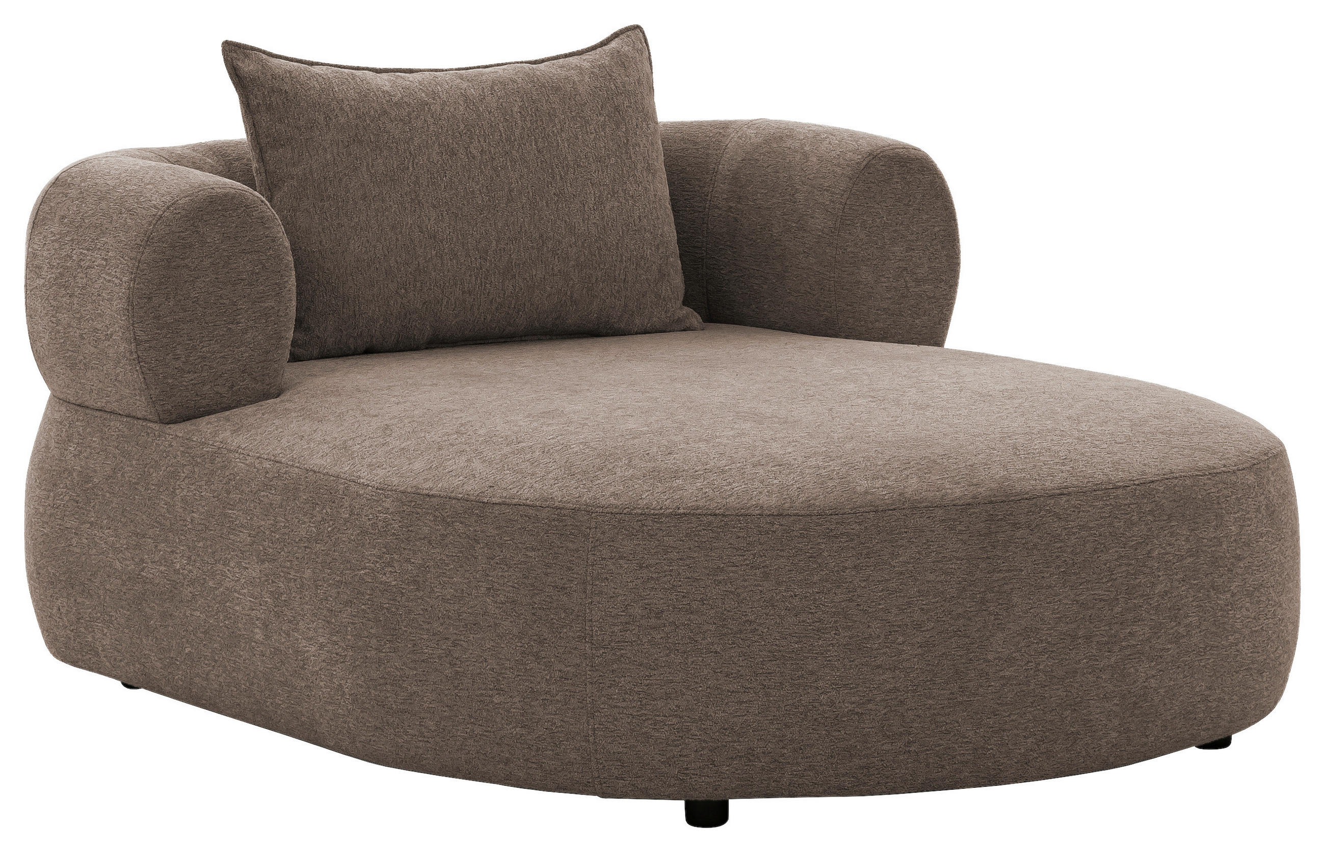 XXL-SESSEL Chenille Braun    - Schwarz/Braun, Design, Kunststoff/Textil (122/76/156cm) - Livetastic