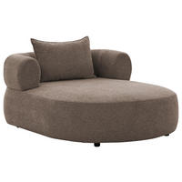 XXL-SESSEL Chenille Braun    - Schwarz/Braun, Design, Kunststoff/Textil (122/76/156cm) - Livetastic