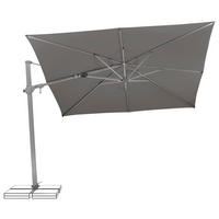 AMPELSCHIRM 300x300 cm Grau  - Silberfarben/Grau, KONVENTIONELL, Textil/Metall (300/300cm) - Suncomfort by Glatz