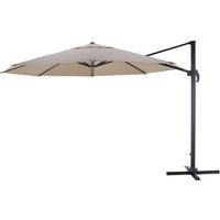 Umbrelă Cu Picior Lateral 350 cm   - taupe/gri, Lifestyle, metal/textil (350cm) - Ambia Garden