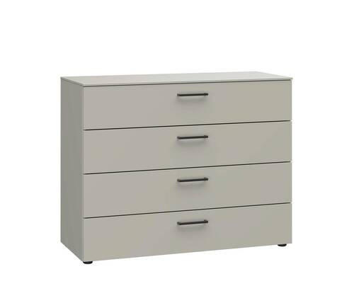 KOMMODE Primolar Garda  in 100/79/41 cm  - Hellgrau/Schwarz, Design, Holzwerkstoff/Kunststoff (100/79/41cm) - Xora