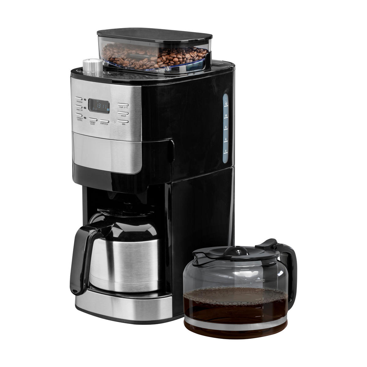 FILTERKAFFEEMASCHINE  - Edelstahlfarben/Schwarz, Basics, Glas/Kunststoff (26/20/45cm) - CHEF CUISINE