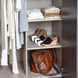 SCHWEBETÜRENSCHRANK 361/223/68 cm 4-türig Grau, Weiß  - Chromfarben/Weiß, KONVENTIONELL, Glas/Holzwerkstoff (361/223/68cm) - Novel