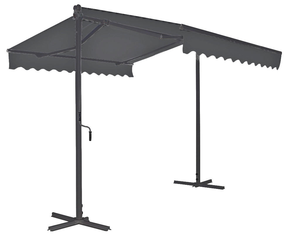 Gardenson Markise Anthrazit, Dunkelgrau 300x260x300 cm