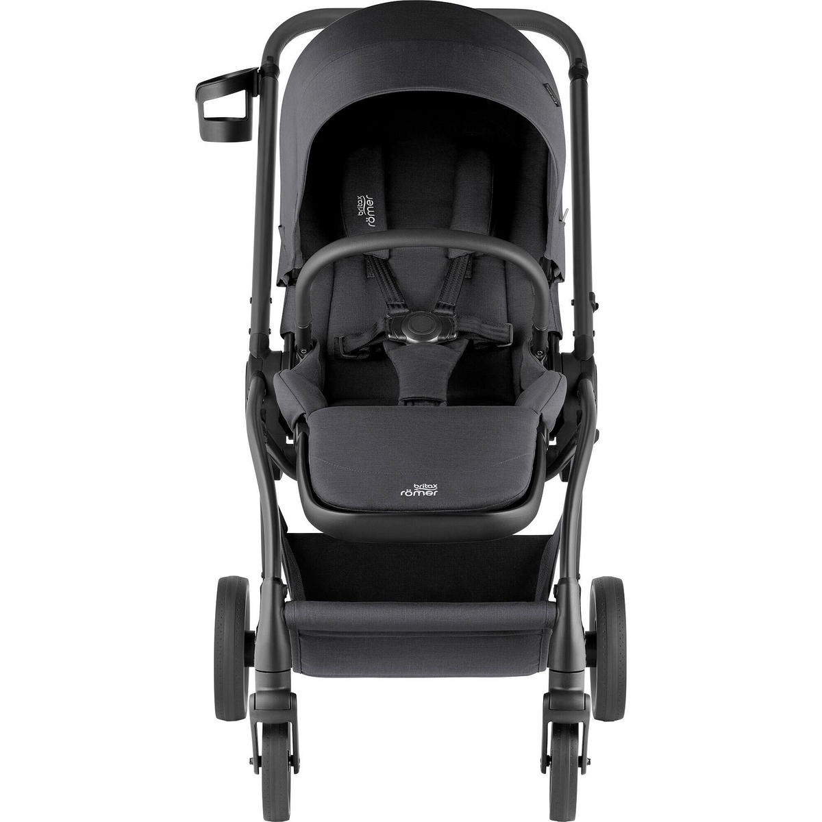 KINDERWAGENSET  Rio Set  Carbon Black  - Schwarz/Grau, Basics, Textil/Metall (55/120/93cm) - Britax Römer