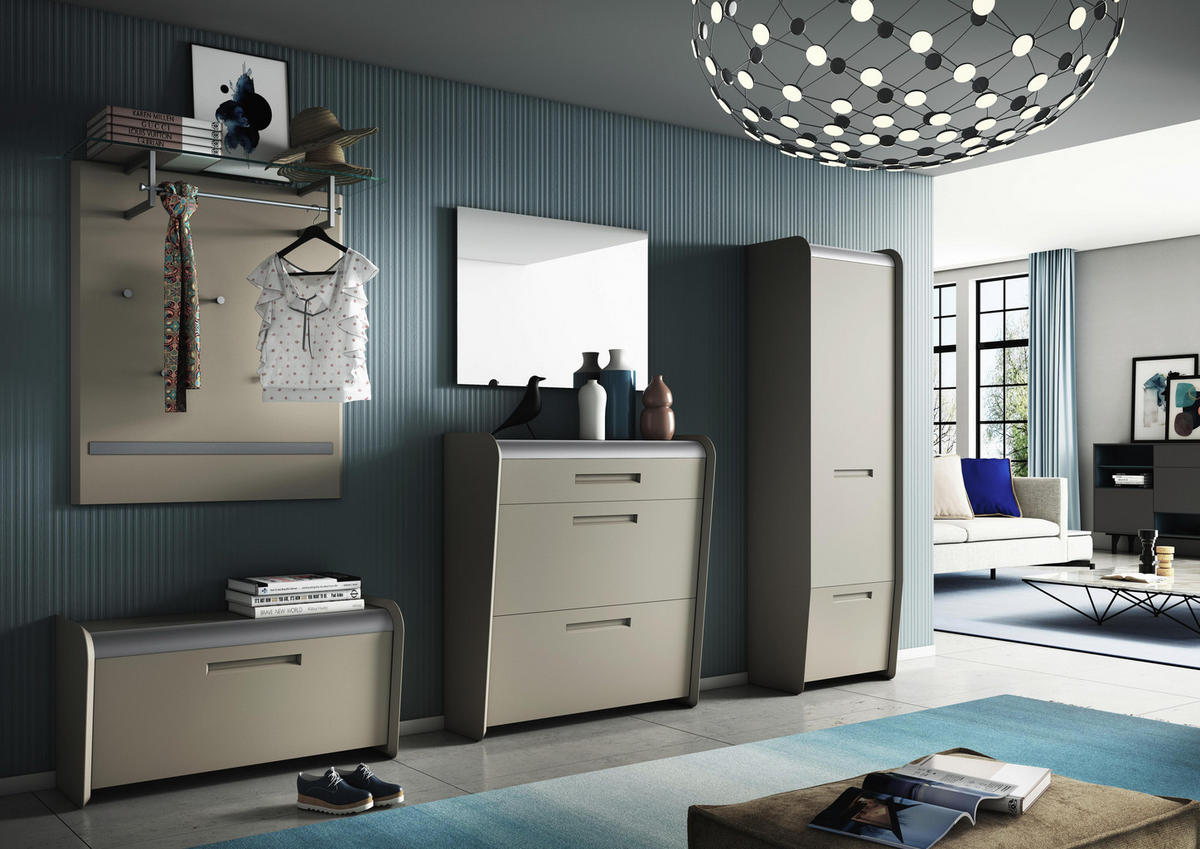 GARDEROBENSCHRANK 57/188/36 cm  - Taupe, Design, Holzwerkstoff (57/188/36cm) - Dieter Knoll