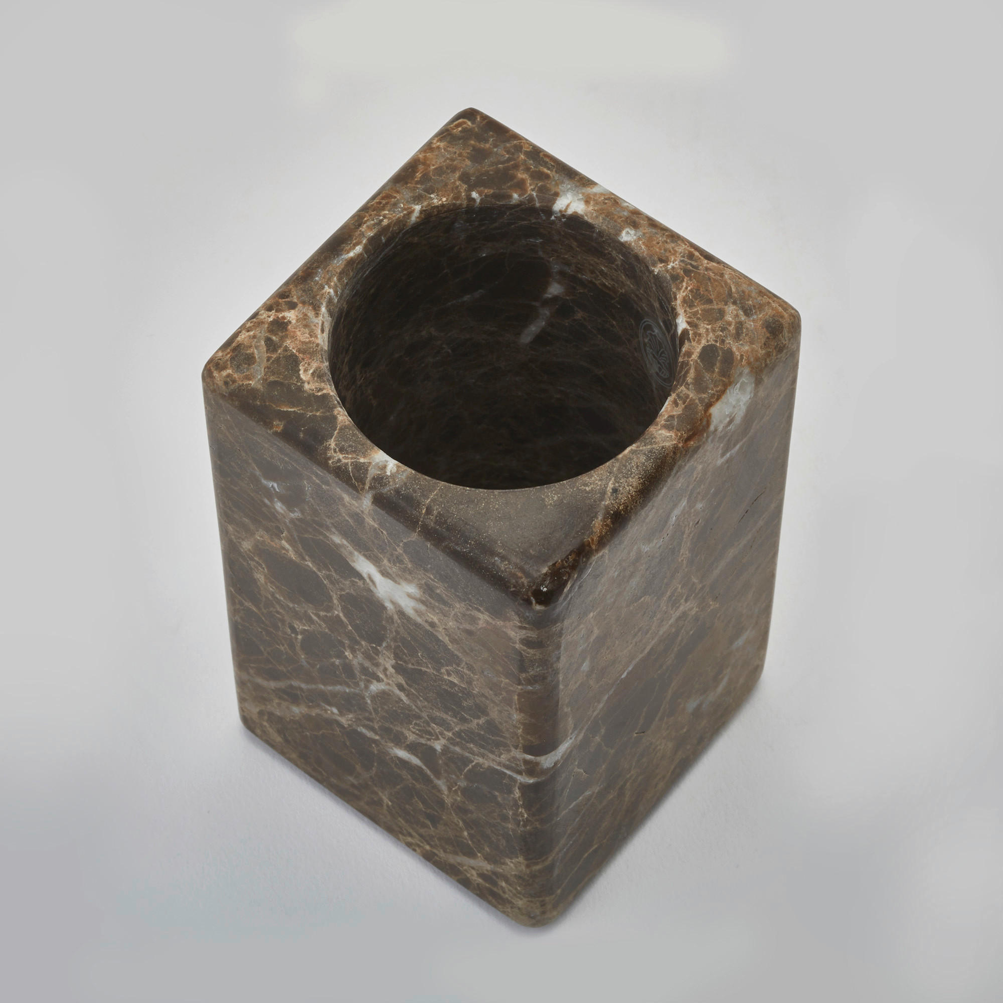 ZAHNBÜRSTENHALTER HAMMAM  - Braun, MODERN, Stein (6.7/6.7/10.5cm) - Aquanova
