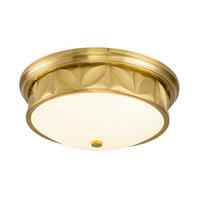 DECKENLEUCHTE Quintiesse 17,8/44,5 cm  - Messingfarben, KONVENTIONELL, Glas/Metall (17,8/44,5cm) - Elstead Lighting