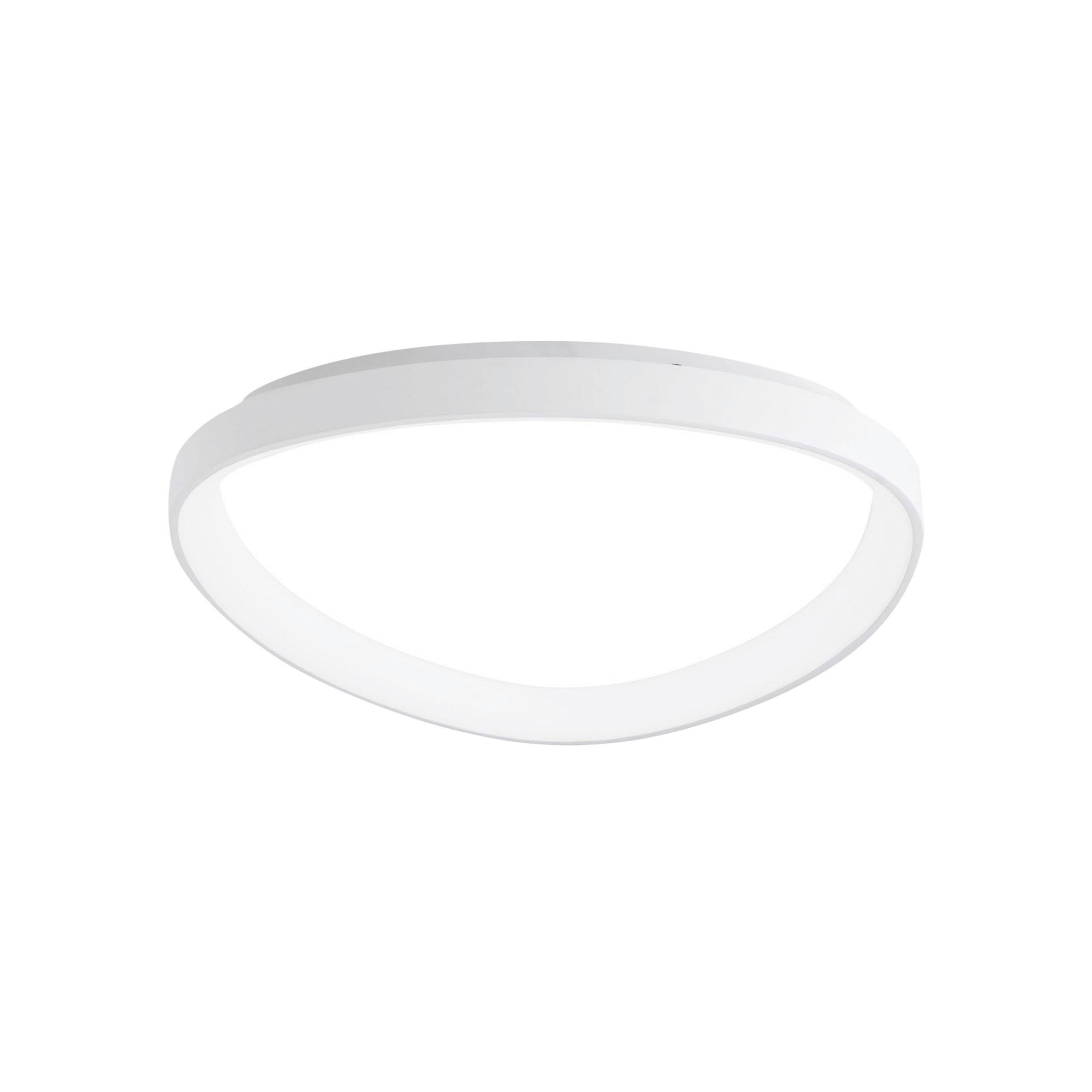 LED-DECKENLEUCHTE Quirk 42/7 cm   - Weiß, KONVENTIONELL, Kunststoff/Metall (42/7cm) - Fabas Luce