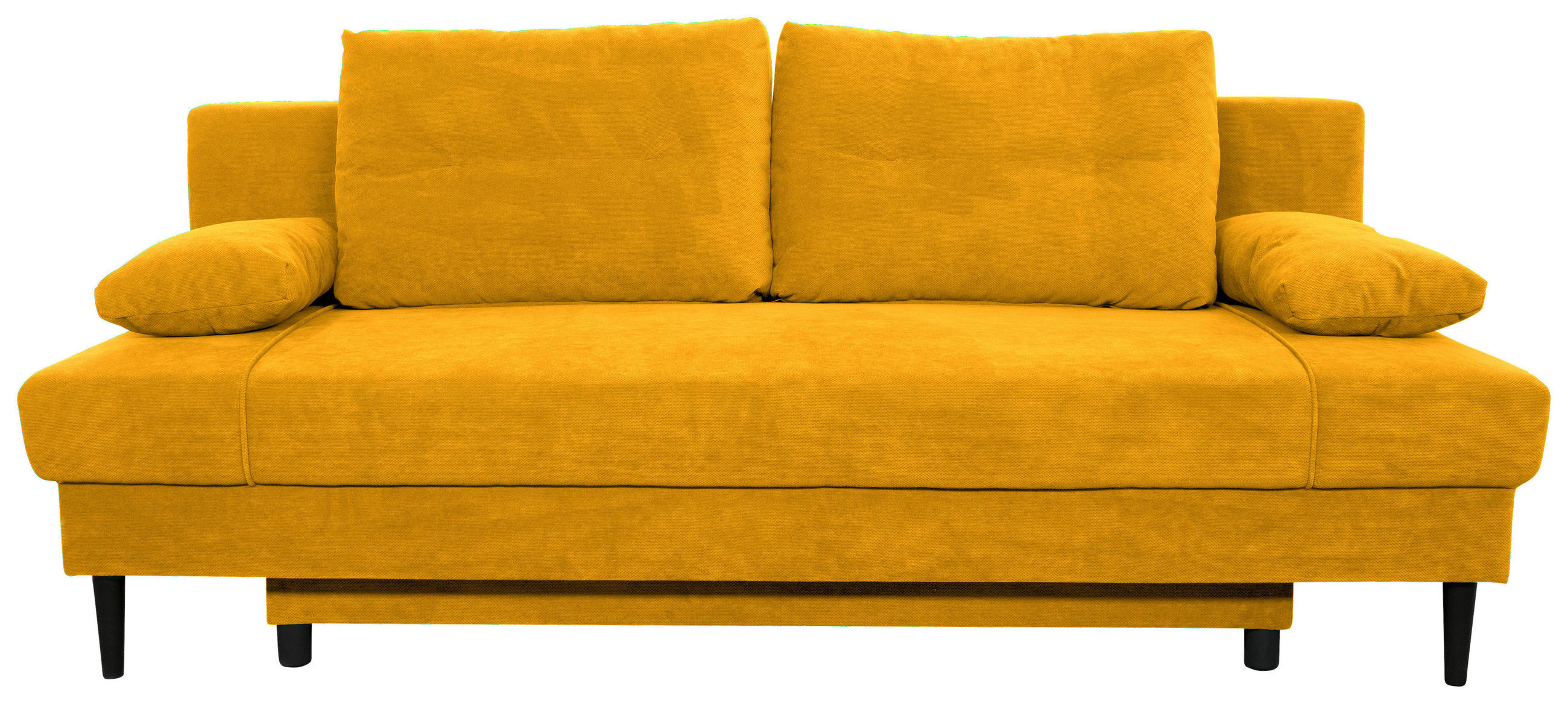 SCHLAFSOFA Webstoff Gelb  - Gelb/Schwarz, KONVENTIONELL, Holz/Kunststoff (199/88/88cm) - Carryhome