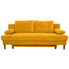 SCHLAFSOFA Webstoff Gelb  - Gelb/Schwarz, KONVENTIONELL, Holz/Kunststoff (199/88/88cm) - Carryhome