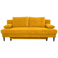SCHLAFSOFA Webstoff Gelb  - Gelb/Schwarz, KONVENTIONELL, Holz/Kunststoff (199/88/88cm) - Carryhome