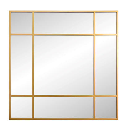 WANDSPIEGEL 120/120/3 cm    - Goldfarben, Design, Glas/Metall (120/120/3cm) - MID.YOU