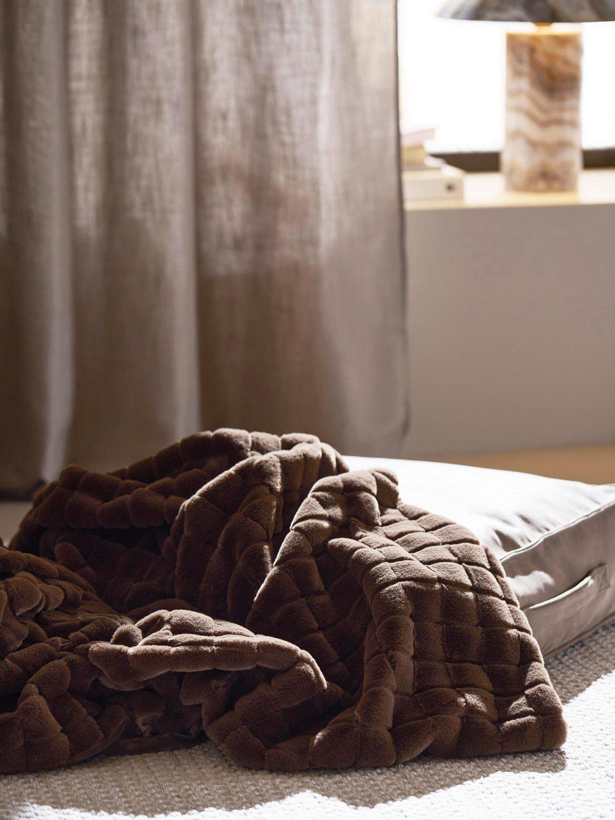 TAGESDECKE 150/120 cm  - Braun, Basics, Textil (150/120cm)