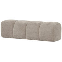 SITZBANK in Textil Sandfarben  - Sandfarben/Schwarz, MODERN, Kunststoff/Textil (164/49/45cm) - Livetastic