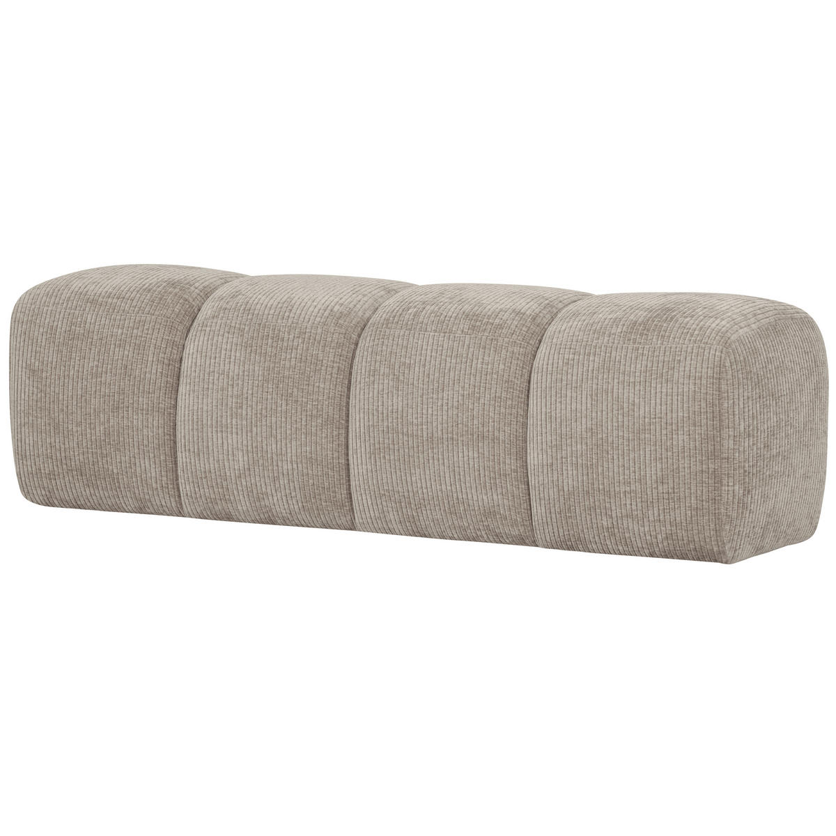 SITZBANK in Textil Sandfarben  - Sandfarben/Schwarz, MODERN, Kunststoff/Textil (164/49/45cm) - Livetastic