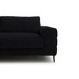 ECKSOFA  in Flachgewebe Schwarz  177/253 cm  - Schwarz, Design, Textil/Metall (177/253cm) - Dieter Knoll
