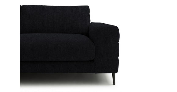 ECKSOFA  in Flachgewebe Schwarz  177/253 cm  - Schwarz, Design, Textil/Metall (177/253cm) - Dieter Knoll
