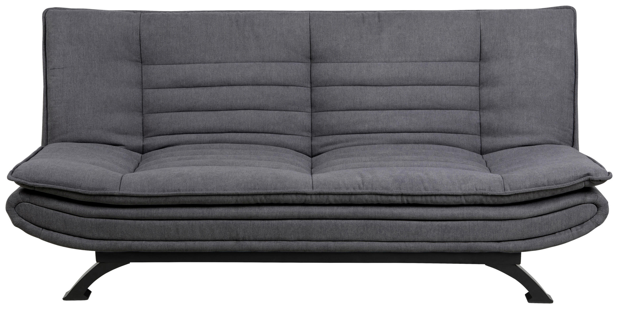 ZOFA S POSTELJNO FUNKCIJO,  temno siva tekstil  - temno siva/črna, Design, kovina/tekstil (196/91/98cm) - Carryhome