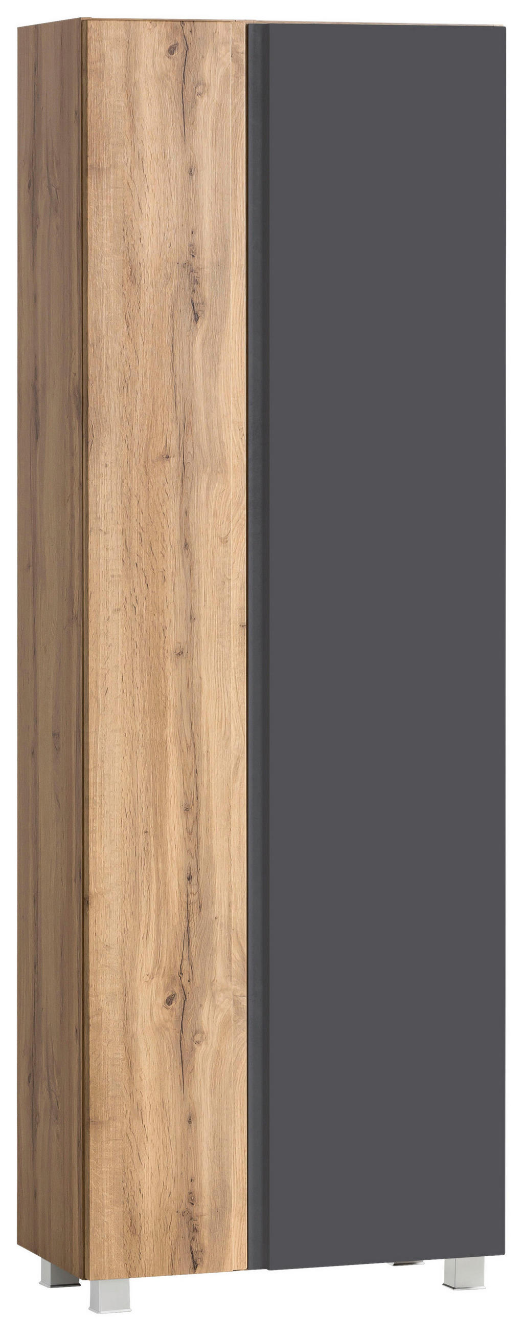 HOCHSCHRANK 65/180/35 cm  - Eiche Wotan/Grau, Modern, Holzwerkstoff (65/180/35cm) - Held