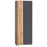 VYSOKÁ SKŘÍŇ, 65/180/35 cm - šedá/dub wotan, Moderní, kompozitní dřevo (65/180/35cm) - Held