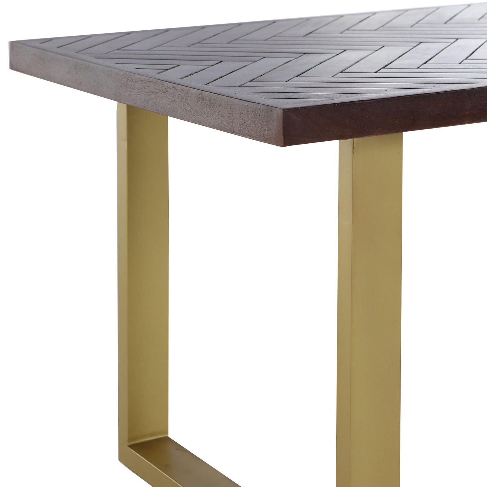 ESSTISCH in Holz 160/90/76 cm  - Goldfarben/Braun, Trend, Holz/Metall (160/90/76cm) - Livetastic