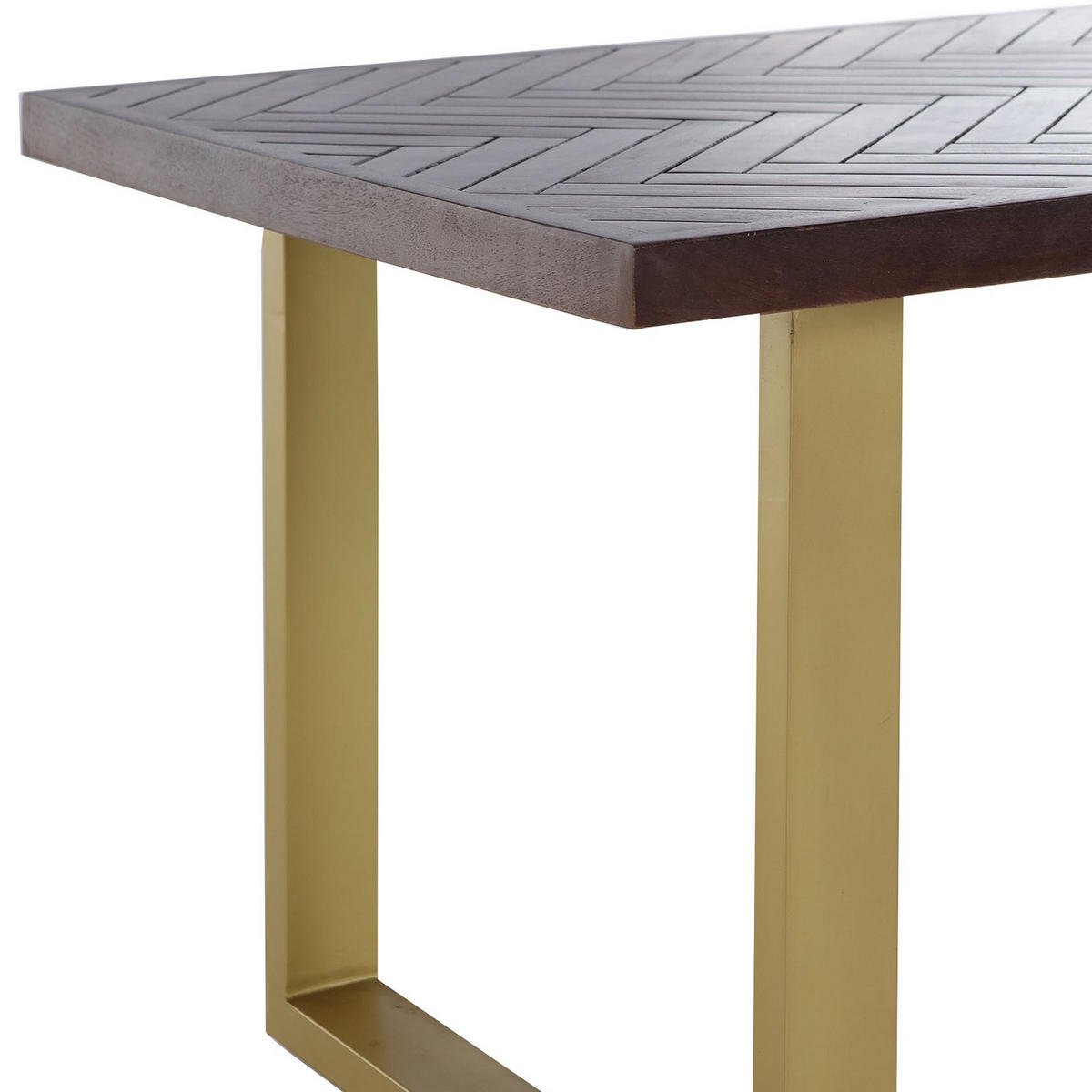 ESSTISCH in Holz 160/90/76 cm  - Goldfarben/Braun, Trend, Holz/Metall (160/90/76cm) - Livetastic