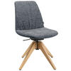 STUHL  in Webstoff  - Eichefarben/Grau, Design, Holz/Textil (46/82,5-85,25/55cm) - Johann Jakob