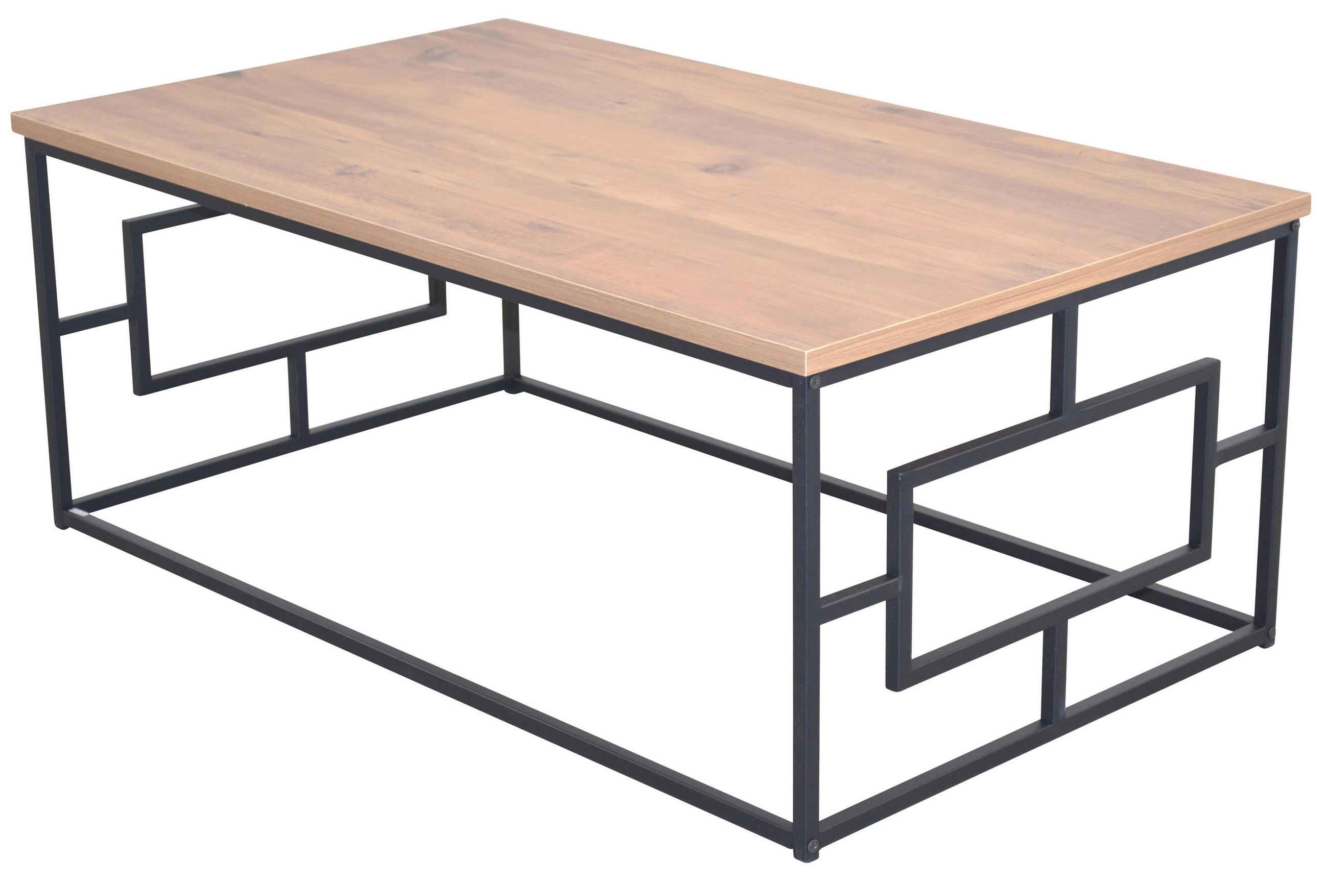 COUCHTISCH 60/100/40 cm rechteckig Schwarz, Eichefarben  - Eichefarben/Schwarz, Design, Holzwerkstoff/Metall (60/100/40cm) - MID.YOU