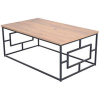 COUCHTISCH 60/100/40 cm rechteckig Schwarz, Eichefarben  - Eichefarben/Schwarz, Design, Holzwerkstoff/Metall (60/100/40cm) - MID.YOU