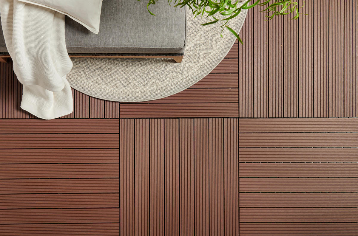 TERRASSENFLIESE 6 Stück  - Braun, Basics, Kunststoff (60/30/2cm) - Ambia Garden