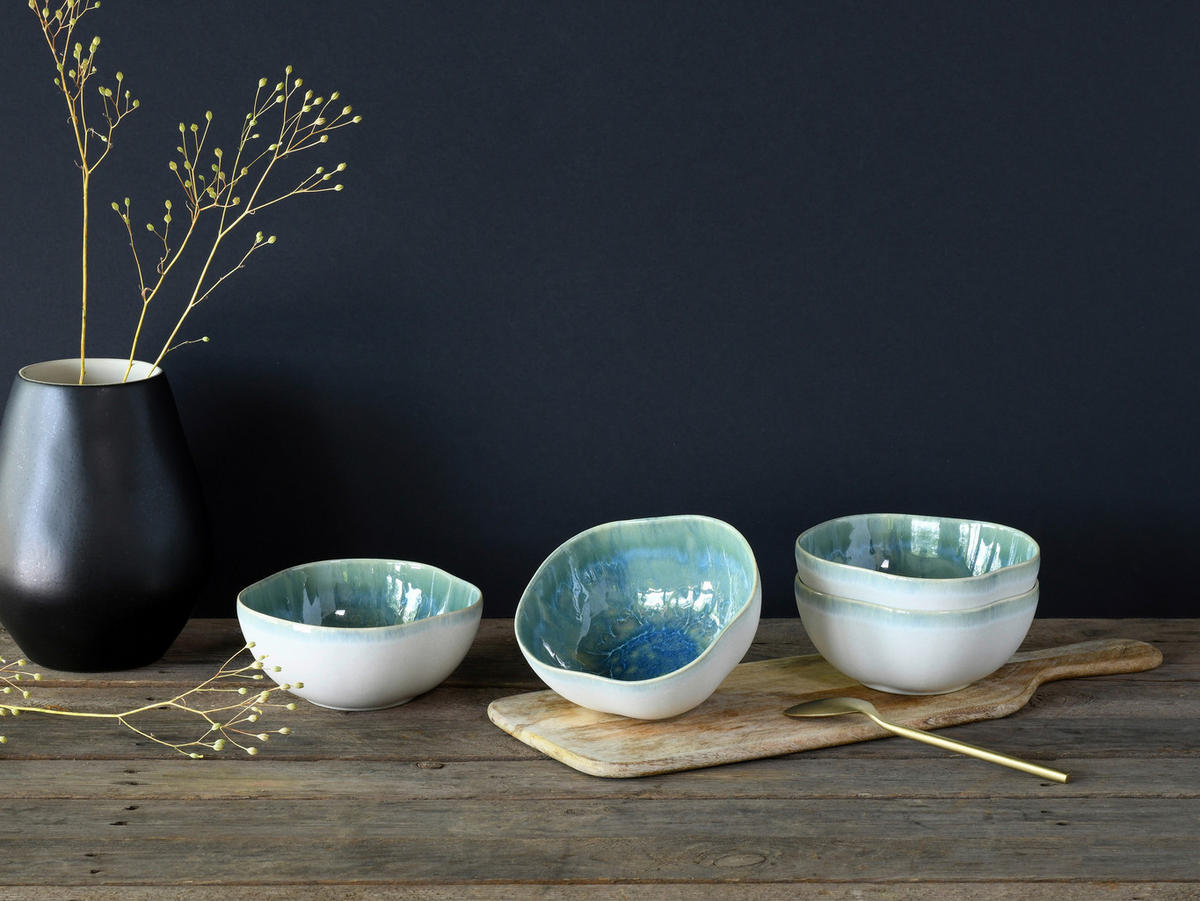MÜSLISCHALENSET YUKI 16 cm  - Blau/Grün, Basics, Keramik (16cm) - Creatable