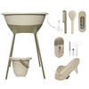 BABYBADESET LUMA 8-teilig  - Olivgrün, Basics, Kunststoff (79,5/40/46cm) - Bebe Jou
