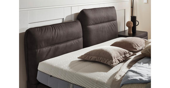 BOXSPRINGBETT 180/200 cm in Braun - Schwarz/Braun, Design, Textil/Metall (180/200cm) - Johann Jakob