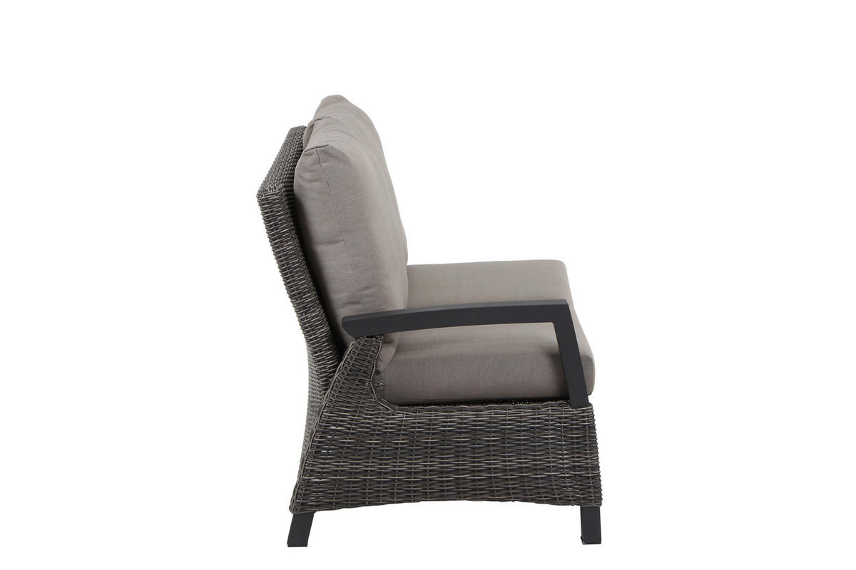 LOUNGEGARNITUR 5-teilig   302/88/219 cm Aluminium  - Grau, Basics, Keramik/Kunststoff (302/88/219cm) - Siena Garden