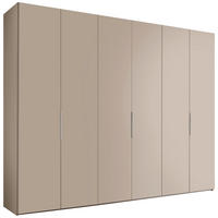 DREHTÜRENSCHRANK 298/222/63 cm,  in Elfenbein, 6-türig  - Elfenbein/Alufarben, Design, Holzwerkstoff/Metall (298/222/63cm) - Dieter Knoll