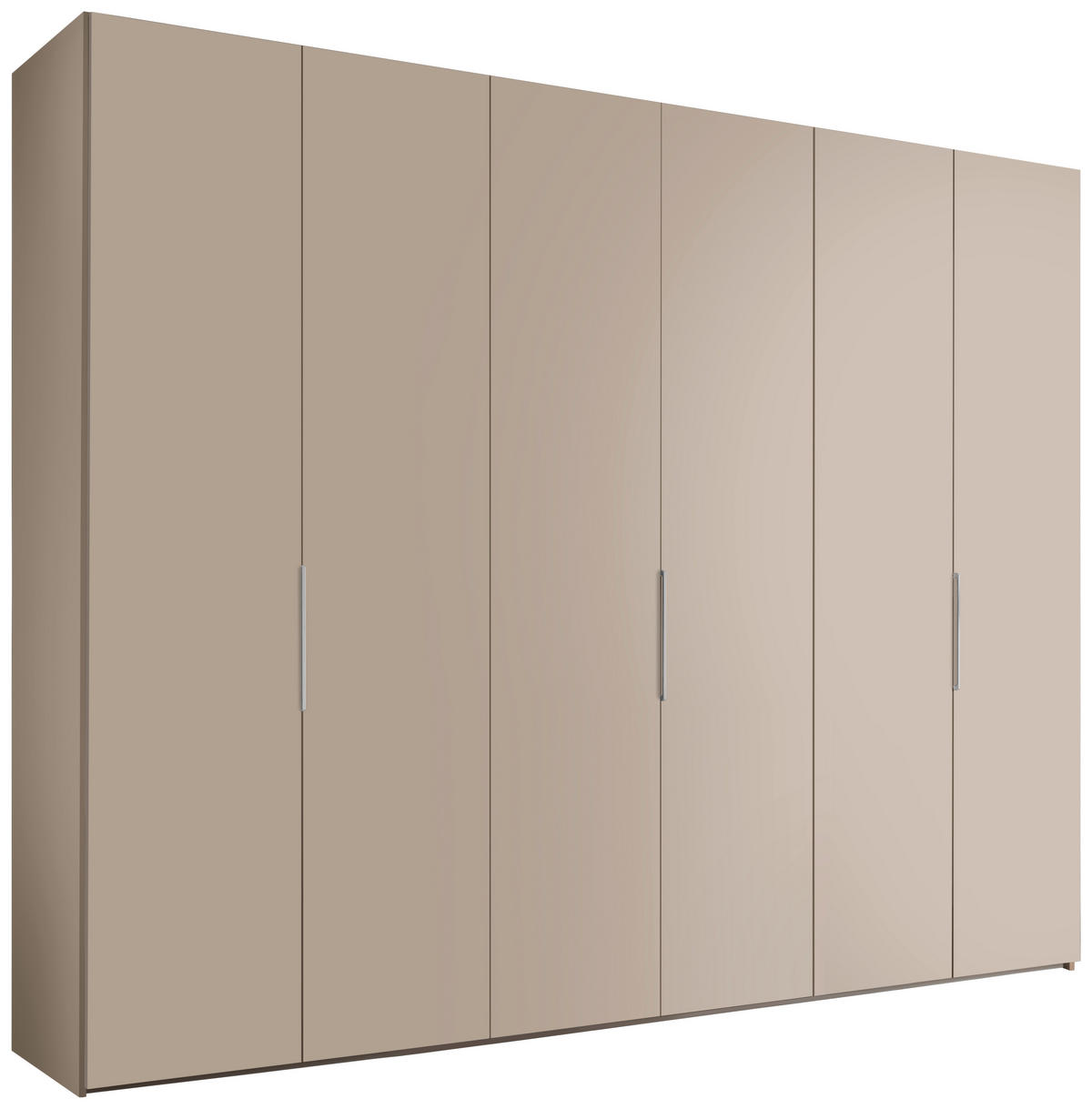 DREHTÜRENSCHRANK 298/222/63 cm,  in Elfenbein, 6-türig  - Elfenbein/Alufarben, Design, Holzwerkstoff/Metall (298/222/63cm) - Dieter Knoll