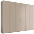 DREHTÜRENSCHRANK inkl. Zubehör 298/222/63 cm,  in Elfenbein, 6-türig  - Elfenbein/Alufarben, Design, Holzwerkstoff/Metall (298/222/63cm) - Dieter Knoll