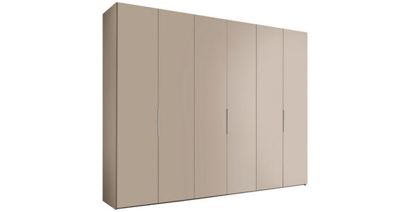 DREHTÜRENSCHRANK inkl. Zubehör 298/222/63 cm,  in Elfenbein, 6-türig  - Elfenbein/Alufarben, Design, Holzwerkstoff/Metall (298/222/63cm) - Dieter Knoll