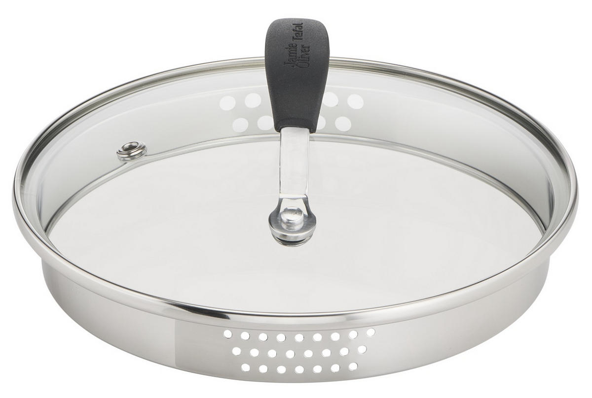 STEKGRYTA 18 cm  - svart/transparent, Design, metall/glas (18cm) - Tefal