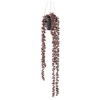 KUNSTPFLANZE Sukkulente 60 cm  - Rotbraun/Schwarz, Design, Kunststoff (60cm)