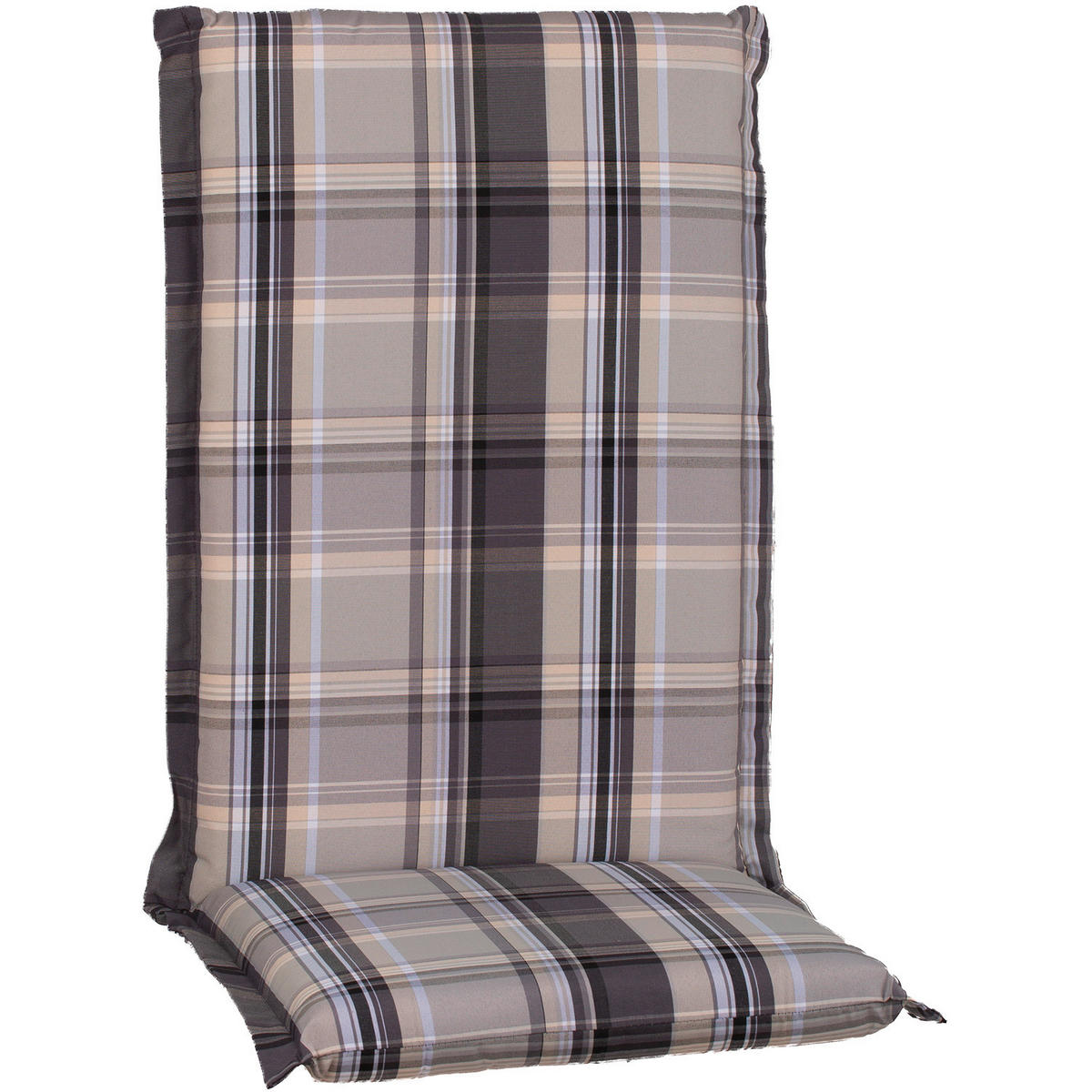 SESSELAUFLAGE in Beige Karo  - Beige, Basics, Textil (120/52/8cm) - Gardenson