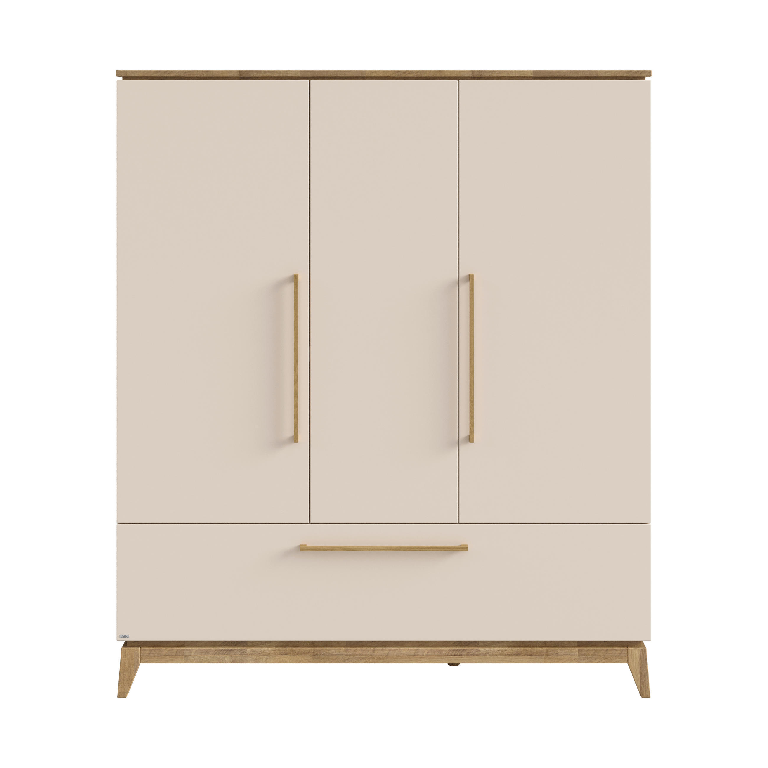 BABYKLEIDERSCHRANK Stiene Eichefarben, Beige  - Eichefarben/Beige, Basics, Holzwerkstoff (170,70/200/57,20cm) - Paidi
