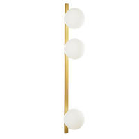 WANDLEUCHTE 14/90 cm   - Goldfarben/Weiß, KONVENTIONELL, Glas/Metall (14/90cm)