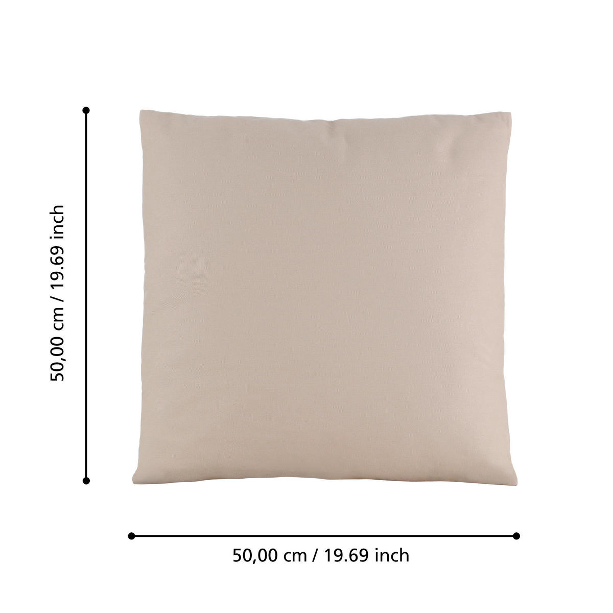 ZIERKISSEN  50/50 cm   - Hellrosa, Basics, Textil (50/50cm) - Eglo